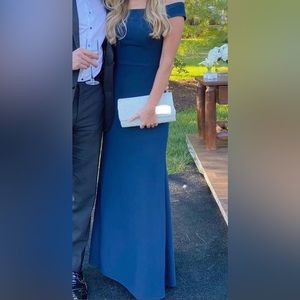 Dessy Collection Navy Bridesmaids Dress